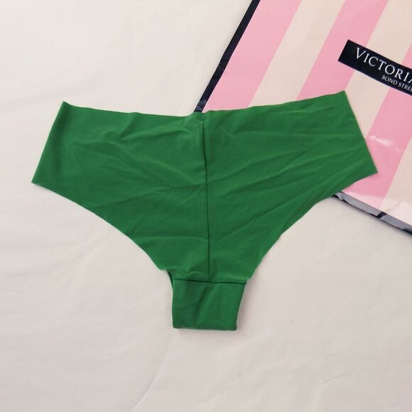 nwt victoria's secret pink 'tis the season logo no show seamless cheeky brief - Picture 4 of 4